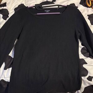 Old Navy Black Ribbed Long Sleeve Top